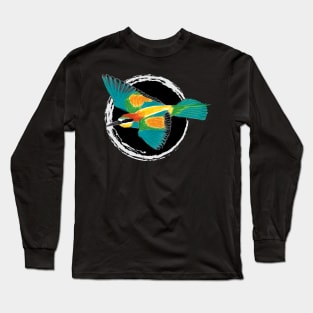 Nice Artwork showing an European Bee-Eater in Flight V Long Sleeve T-Shirt